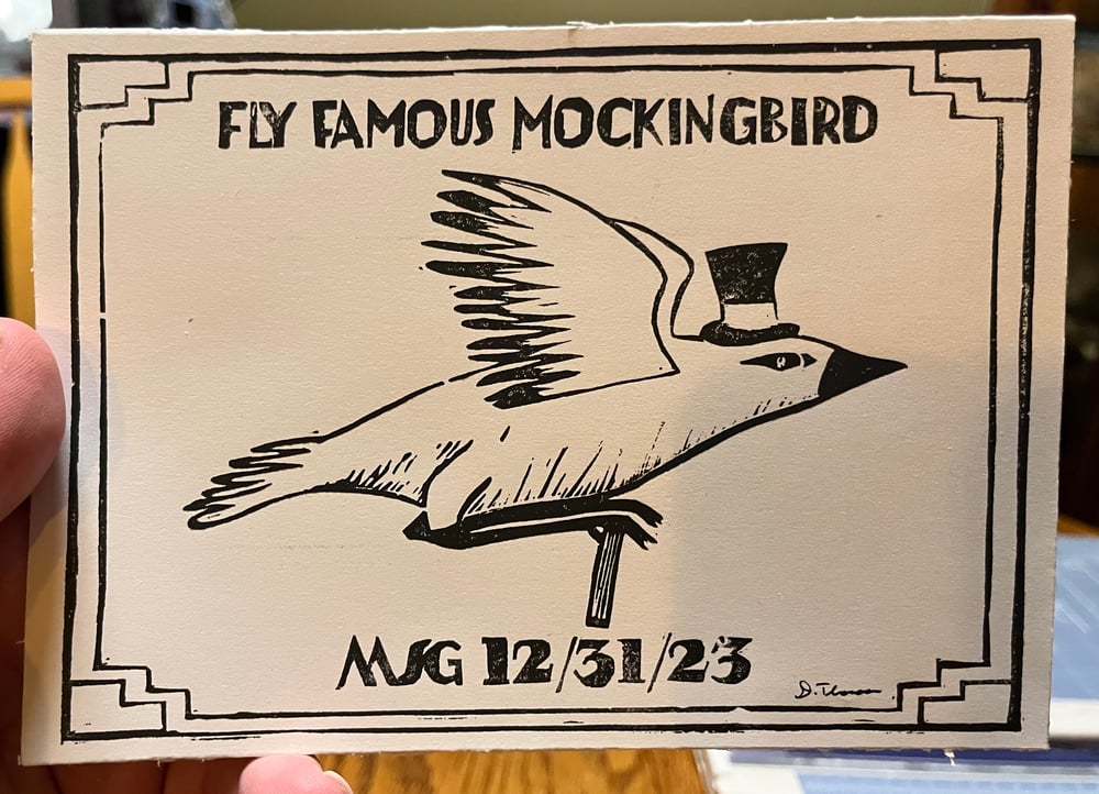 Image of Fly Famous Mockingbird  12/31/23