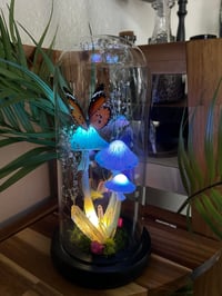 Image 2 of Blue mushroom glass dome 