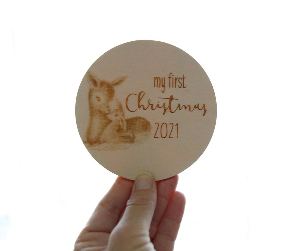 Image of Reindeer 🦌 My first Christmas plaque 