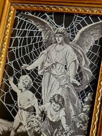 Image 3 of 1800's Biblical Page “The Guardian Angel”  & Preserved Web