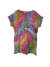 Image 2 of S 100% Cotton Short T-Shirt Dress with Pockets in Euphoria Geode Ice Dye