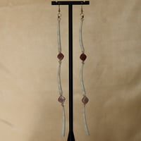 Image 2 of 3 tier Dentalium dangles (pink mop)