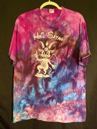 Image 1 of LARGE Hail Satan Tie Dye Shirt