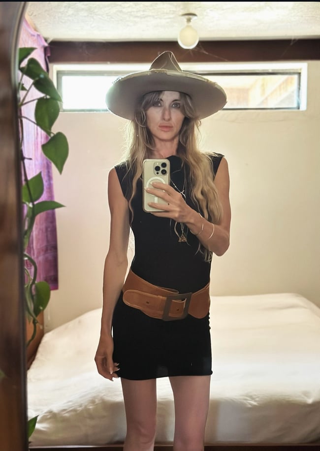 early 70s London boutique massive leather belt 