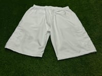 Image 2 of STRIKEOUT NATION WHITE SHORTS BLACK LOGO