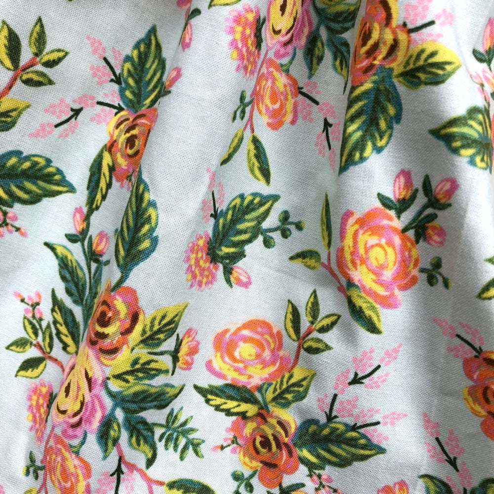 Image of Women’s Skirt - Rifle Paper Co. - Mint & Pink Floral