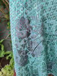 Image 13 of Kimono and cami top Set-dark green and black grey