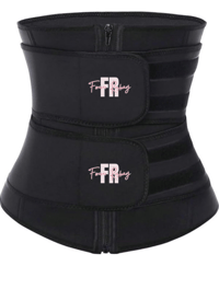 Image 3 of Forever Roshay Logo Corset Body Shaper Seamless Sweat Black Workout Waist Trainer