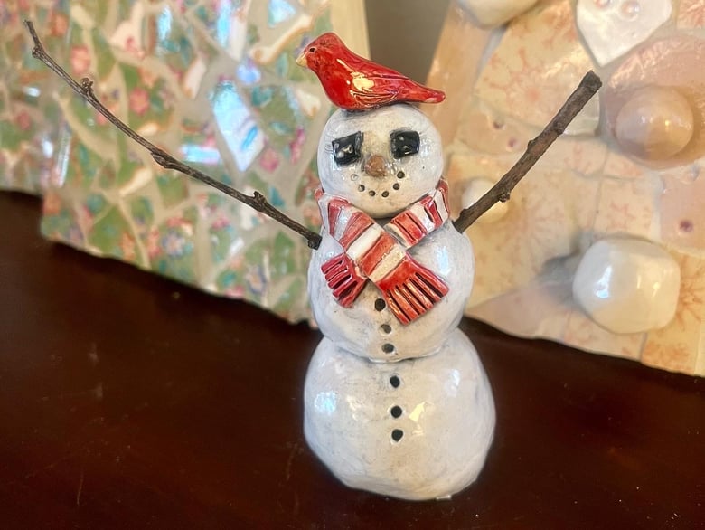 Image of Reserved For Ivy Snow Peeps With Cardinals