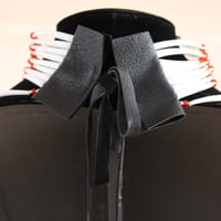 Image 3 of XL Dentalium Choker (Black/Red)