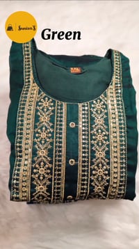 Image 4 of Soft Silk Kurtha Set - Design #13