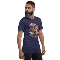 Image 24 of Colorful Watercolor Mycology Inspired Orange Mushroom Unisex t-shirt