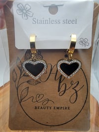 Image 5 of Gold heart shaped  earrings