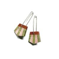 Image 1 of Quartzite, Epidote & Rhodonite Earrings