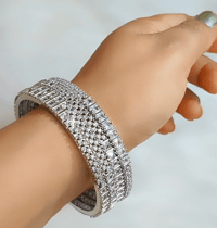 Image 2 of 4 Pieces American Diamond Bangles Set_GPB_1206 