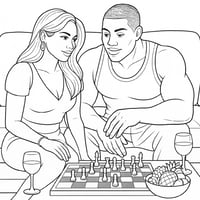Image 5 of Lovers adult coloring book 