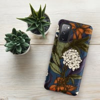 Image 11 of Art Nouveau Inspired Blue, Orange and White Boho Hippie Floral Sketch Tough case for Samsung®