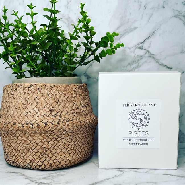 Zodiac Crystal Infused Candle - PISCES  **ONLY 10 AVAILABLE**