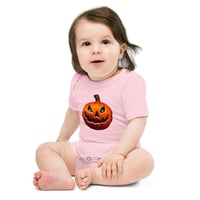 Image 5 of Baby Short Sleeve Onesie - Classic Jack O Lantern