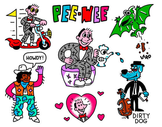 Image of PEEWEE TATTOO FLASH PRINTS (SALE)