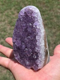 Image 6 of Amethyst Base Cut With Polished Agate #2496