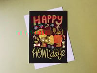 Image 1 of Happy Howlidays Dachshund Dog Christmas Greeting Card