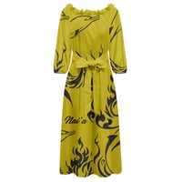 Image 3 of Women's Off Shoulder Nai'a Print Dress