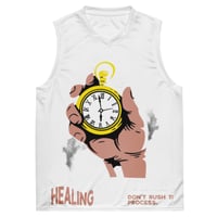 Image 1 of Men HEALING PROCESS Recycled unisex basketball jersey
