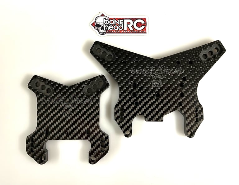 Bonehead RC Upgraded Carbon Fibre Losi 5b Stock Shock Towers 