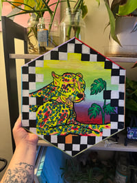 Cheetah hexagon original Painting