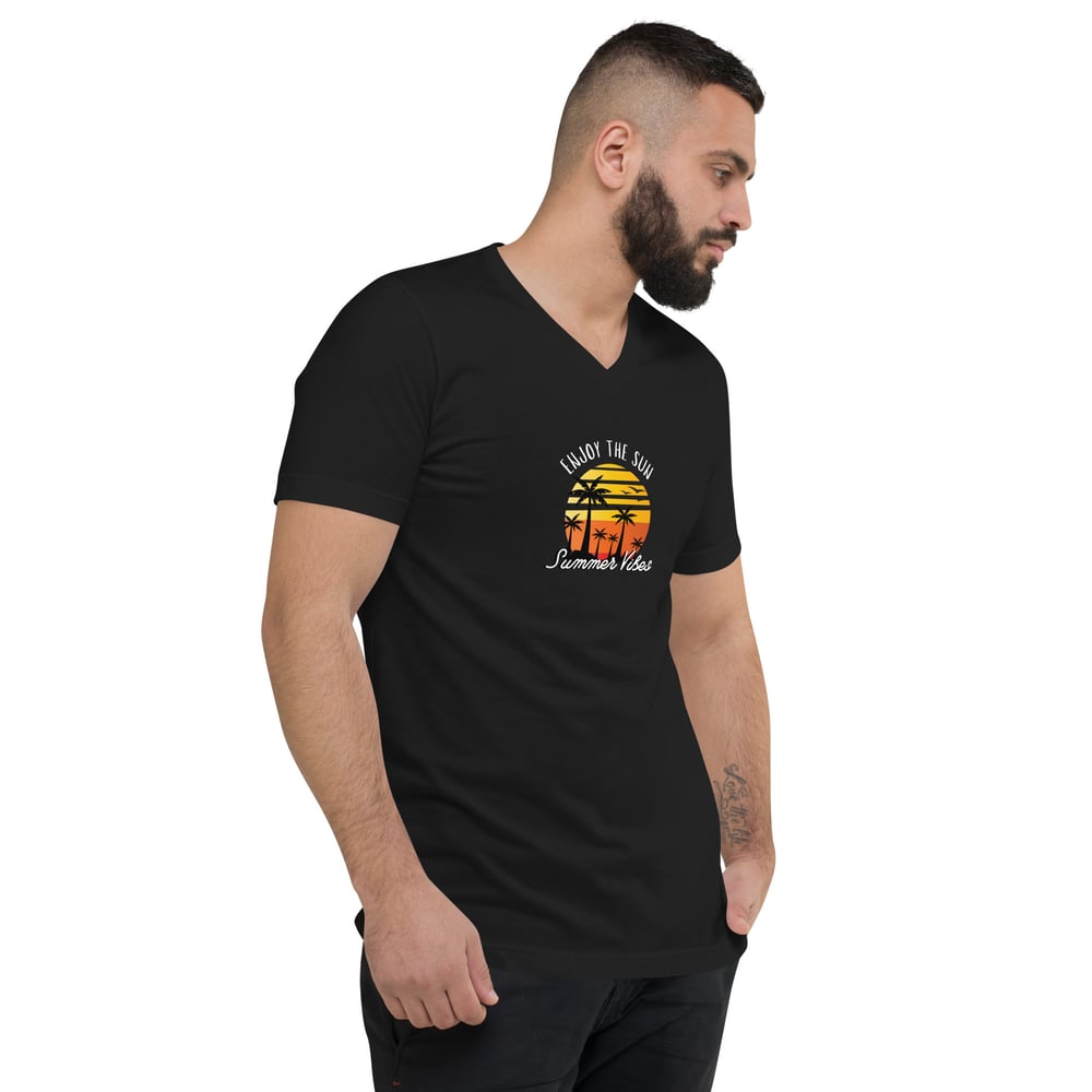 Image of Unisex Short Sleeve V-Neck T-Shirt
