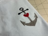 Image 3 of Anchor Love Custom Color Embroidered T-shirt