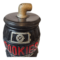 Image 2 of Black Belly Stove Ceramic Cookie Jar by Mugsroyale