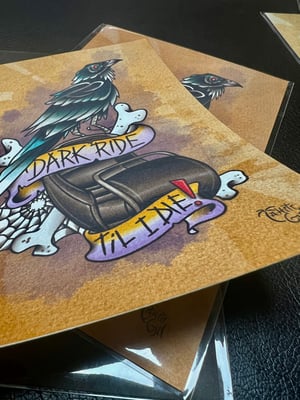 Image of 5x7" Haunted Mansion "Dark Ride til I Die" Print