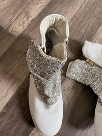 Image 2 of Silver glitter wedge sneakers 