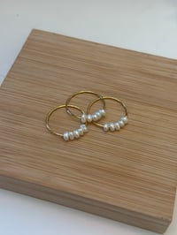 Image 3 of Morning Mist Pearl Ring | 18K Gold-Plated