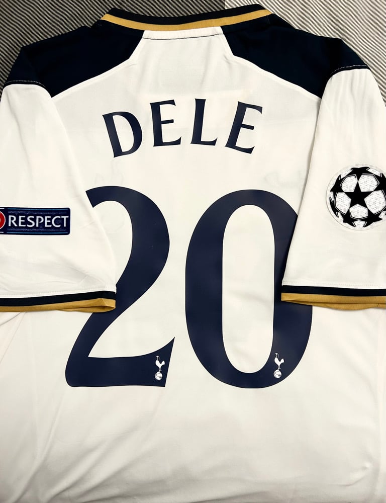 Image of Tottenham Hotspur “DELE 20” 2016/17 Home Shirt + UCL patches (XL)