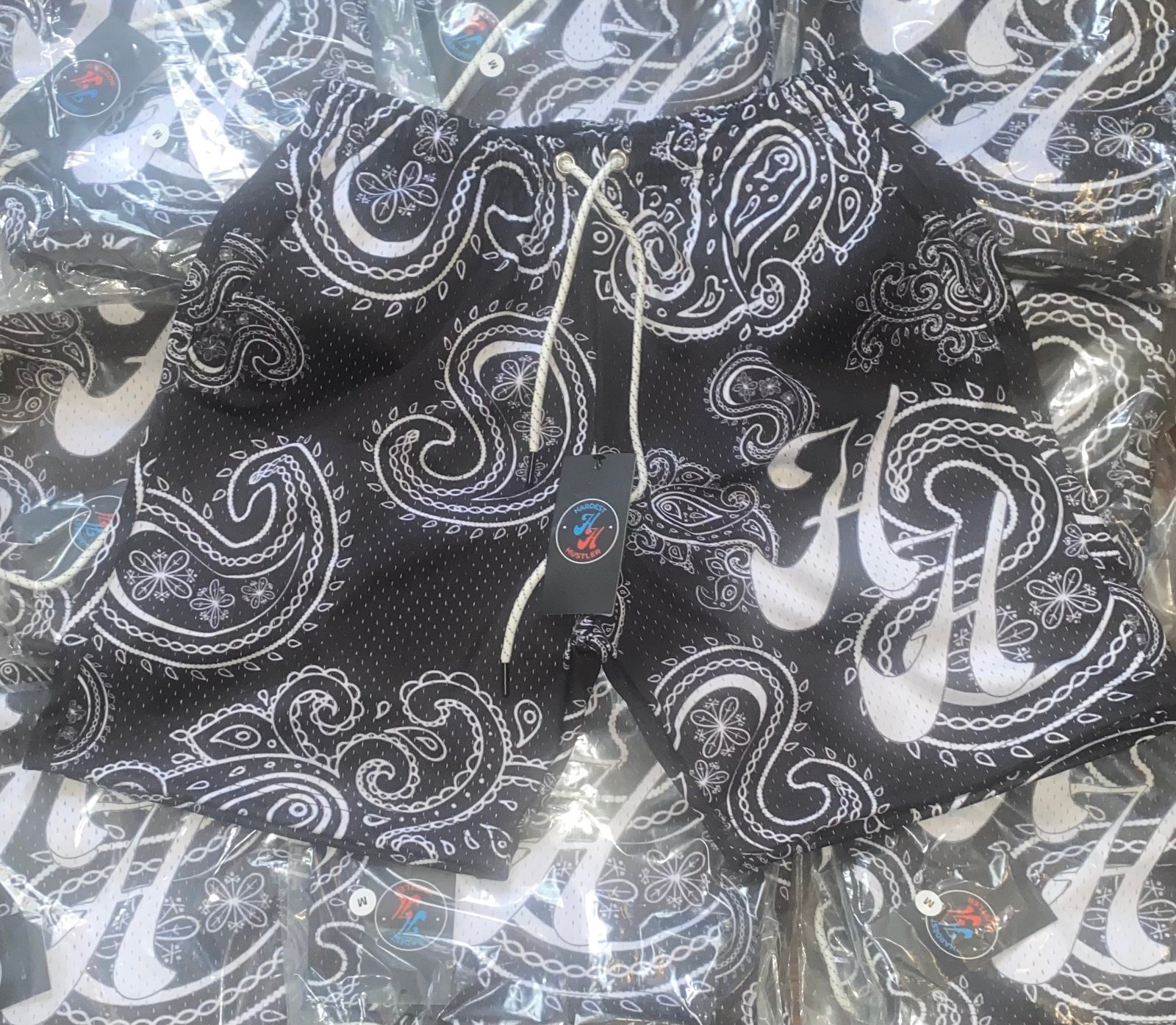 Paisley Print Mesh Shorts | Hardest Hustler Clothing