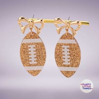 Football & Bow Earrings