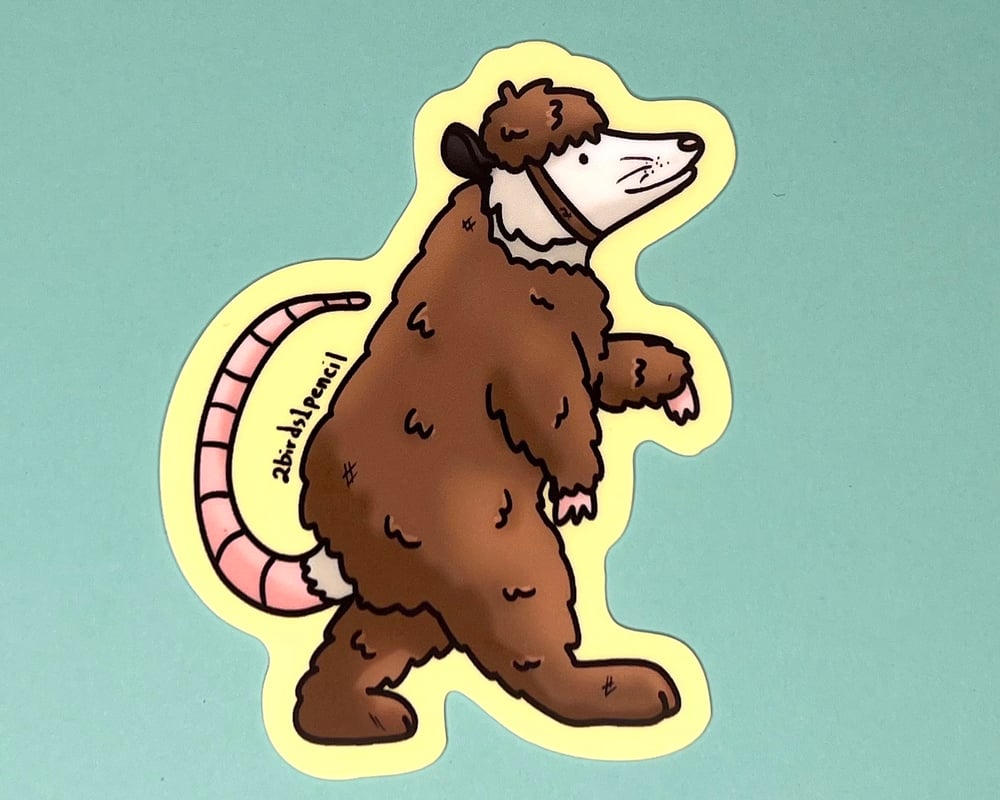 Image of Big foot possum vinyl sticker