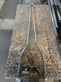 Image 1 of ✠ Spade Round Sissybar - 5/8” 304 Round Stock ✠