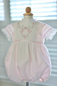 Image 3 of 12mo Pink Dotted Swiss Voile Bubble 