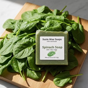Image of Spinach Soap (with clary sage)
