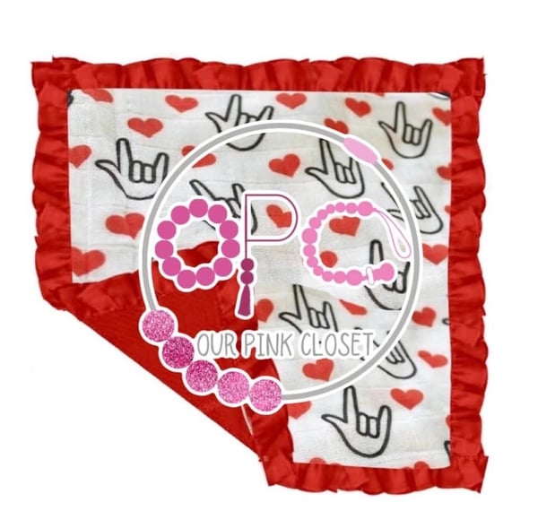 Image of I LOVE YOU IN ASL BLANKET 