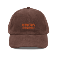 Image 1 of Chicken Person vintage corduroy cap