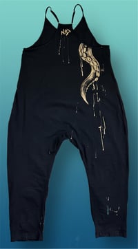 Image 2 of “TENTACLES” BLEACH PAINTED OVERSIZED ROMPER SMALL