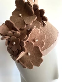 Image 2 of Camel felt headpiece