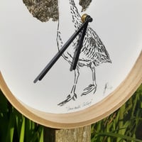 Image 3 of "Corn Crake Calling" - Lino Print Clock