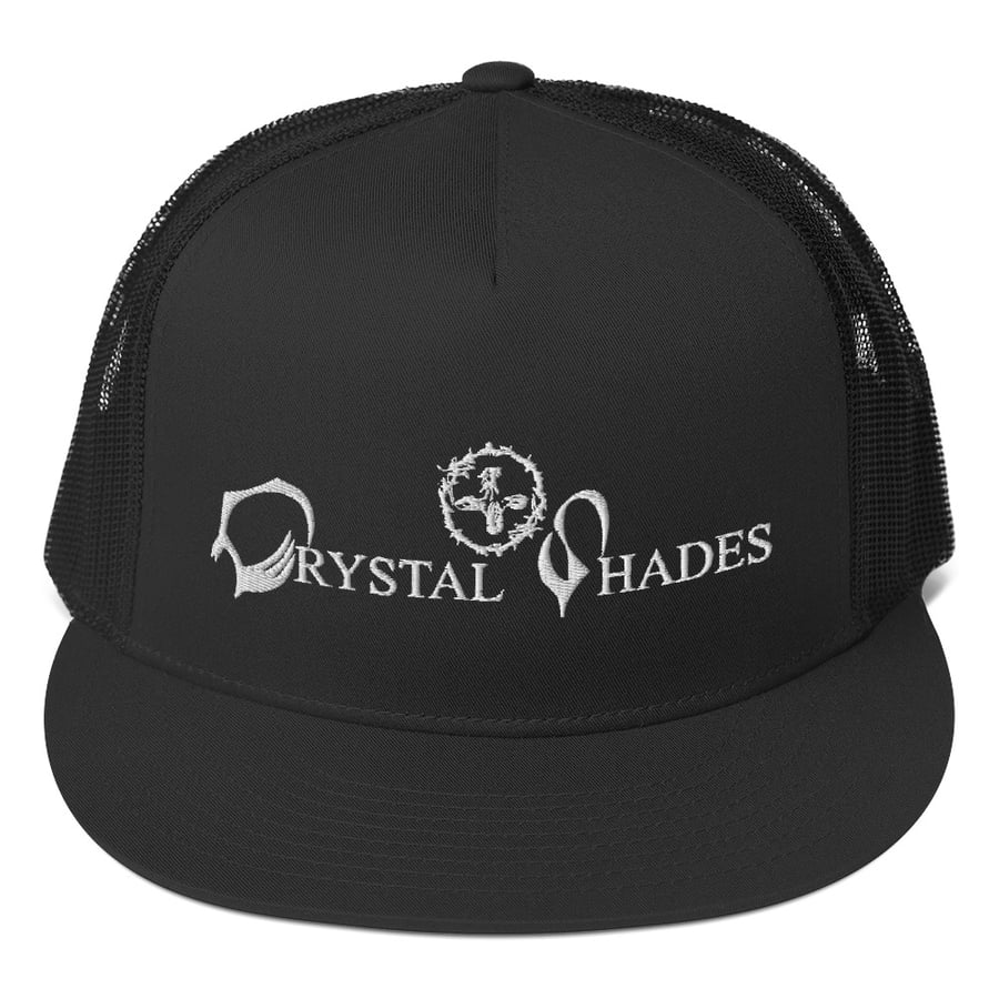 Image of Crystal Shades Bass-man Snap/Trucker Cap (In Black, like his dark soul!!) 