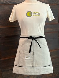 Image 1 of Handmade Waist Apron | Couture | American Cone Mills Salt & Pepper Canvas 4 Pocket Apron